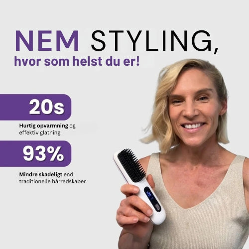 Silke Bærbar Glattebørste - GoBrush PRO