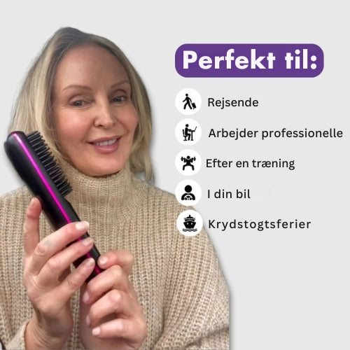 Silke Bærbar Glattebørste - GoBrush PRO