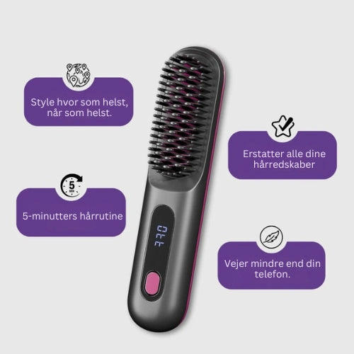 Silke Bærbar Glattebørste - GoBrush PRO
